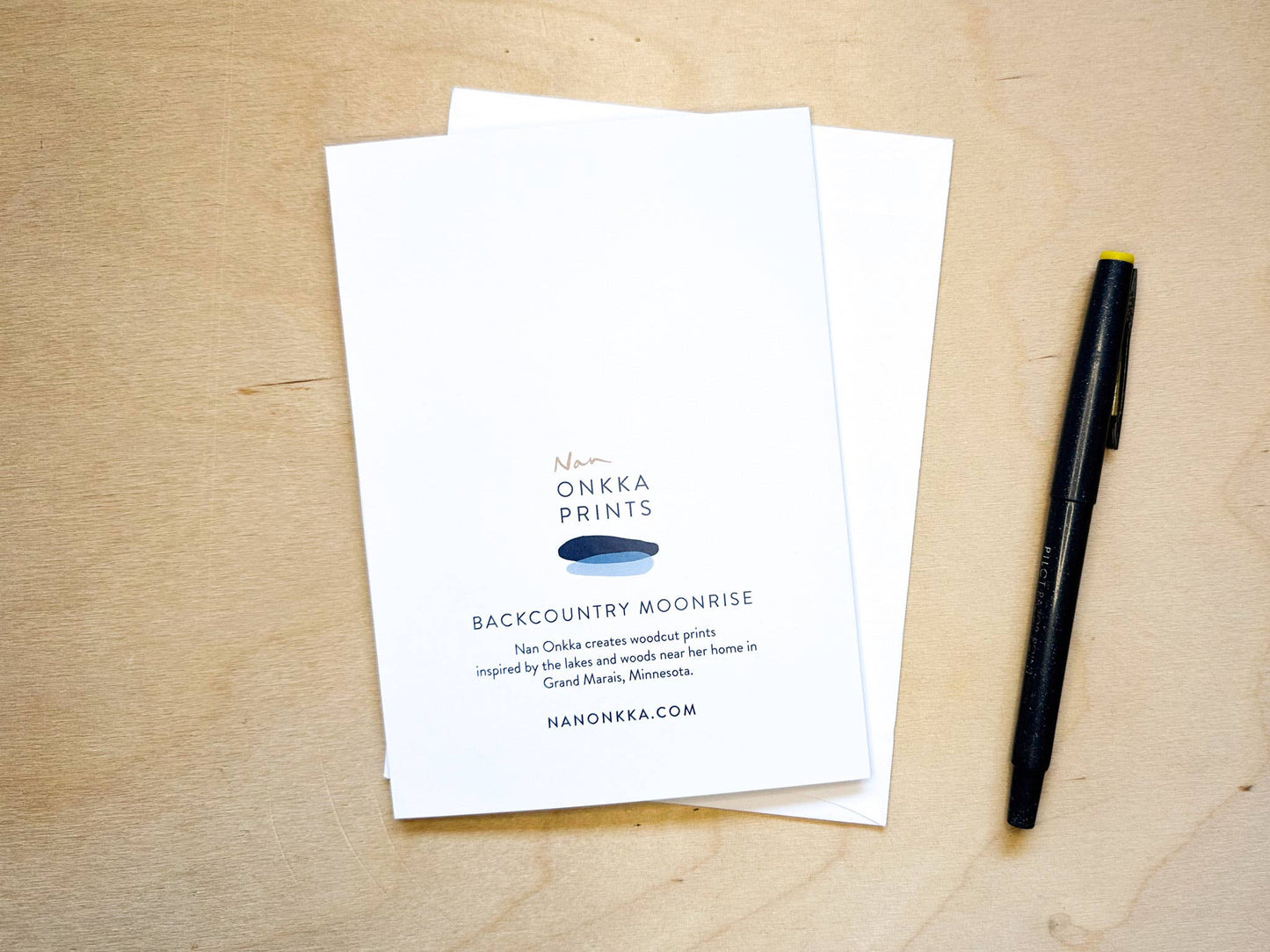 Backcountry Moonrise Greeting Card: With Clear EcoSleeve