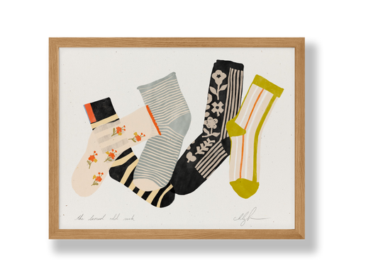 The Darned Odd Sock: 11 x 14