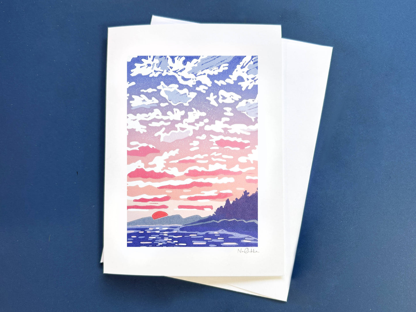Contemplation West Greeting Card: NO Clear EcoSleeve