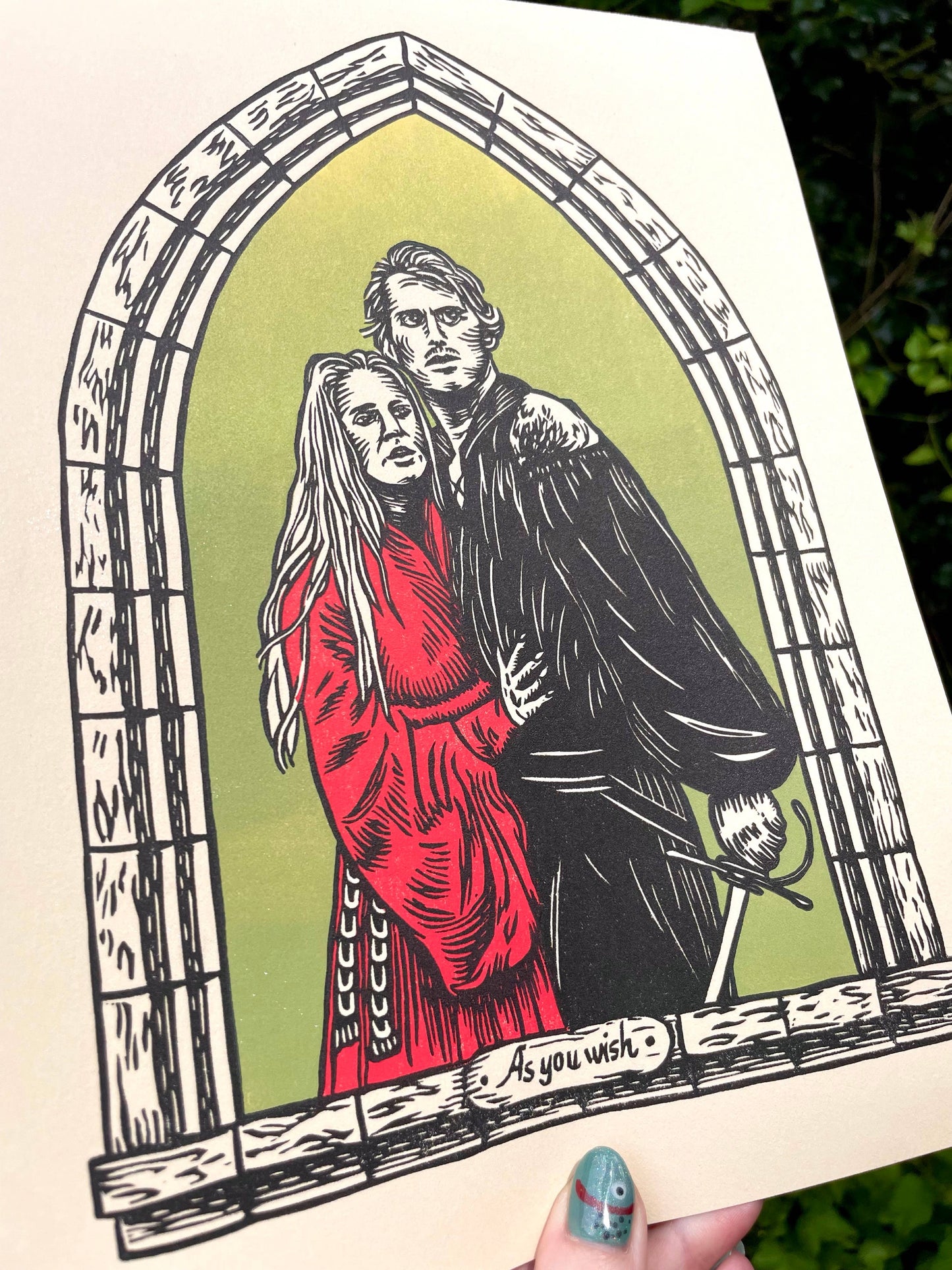 Princess Bride Linocut Print