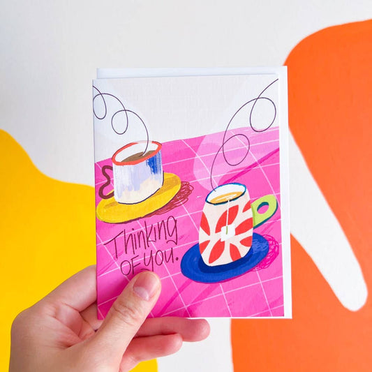 Thinking of You Coffee Table Modern Greeting Card A2