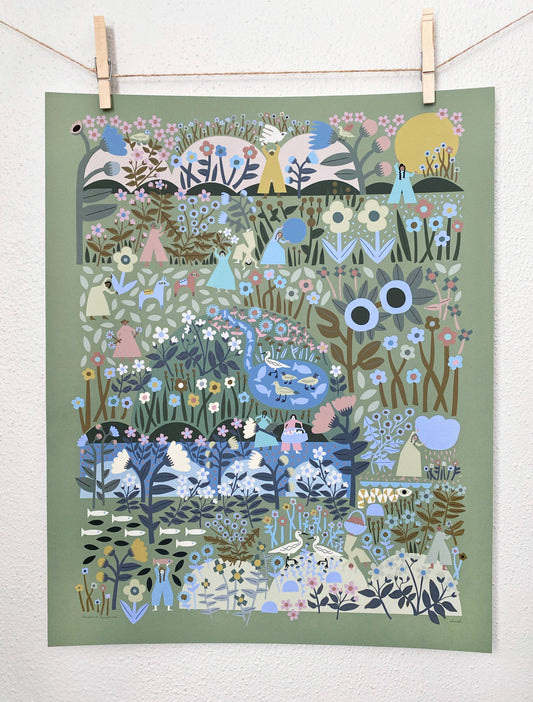 Nature Keepers Art Print Green: 11 x 14