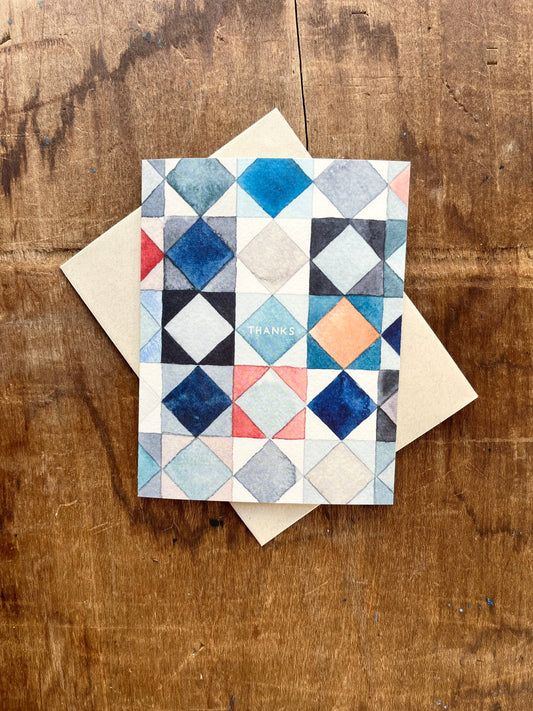 "Thanks," Greeting Card: Single Card