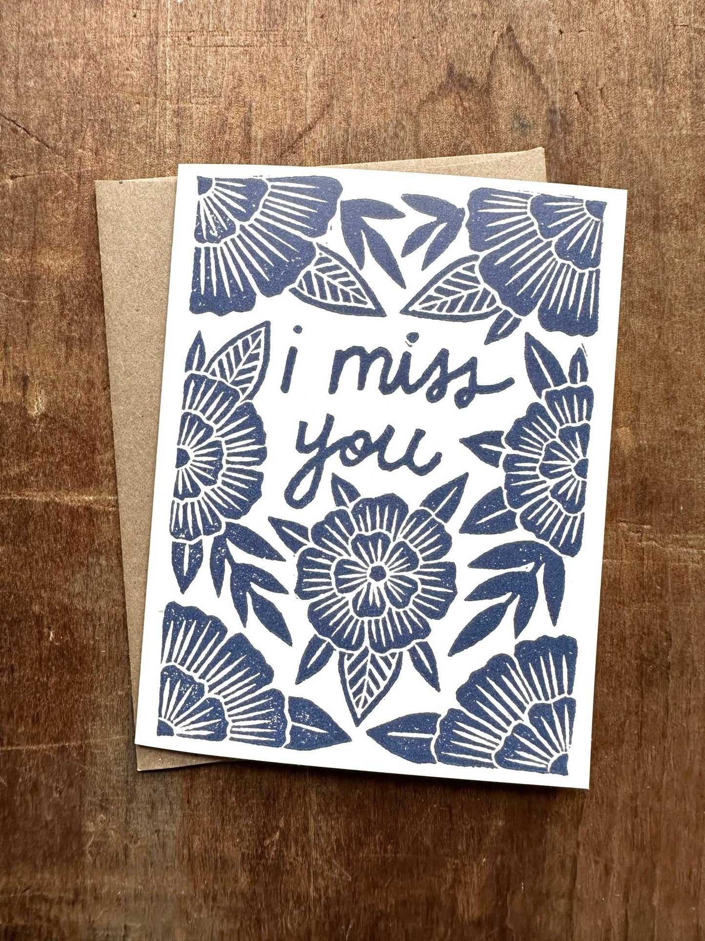 "I Miss You," Greeting Card: Single Card