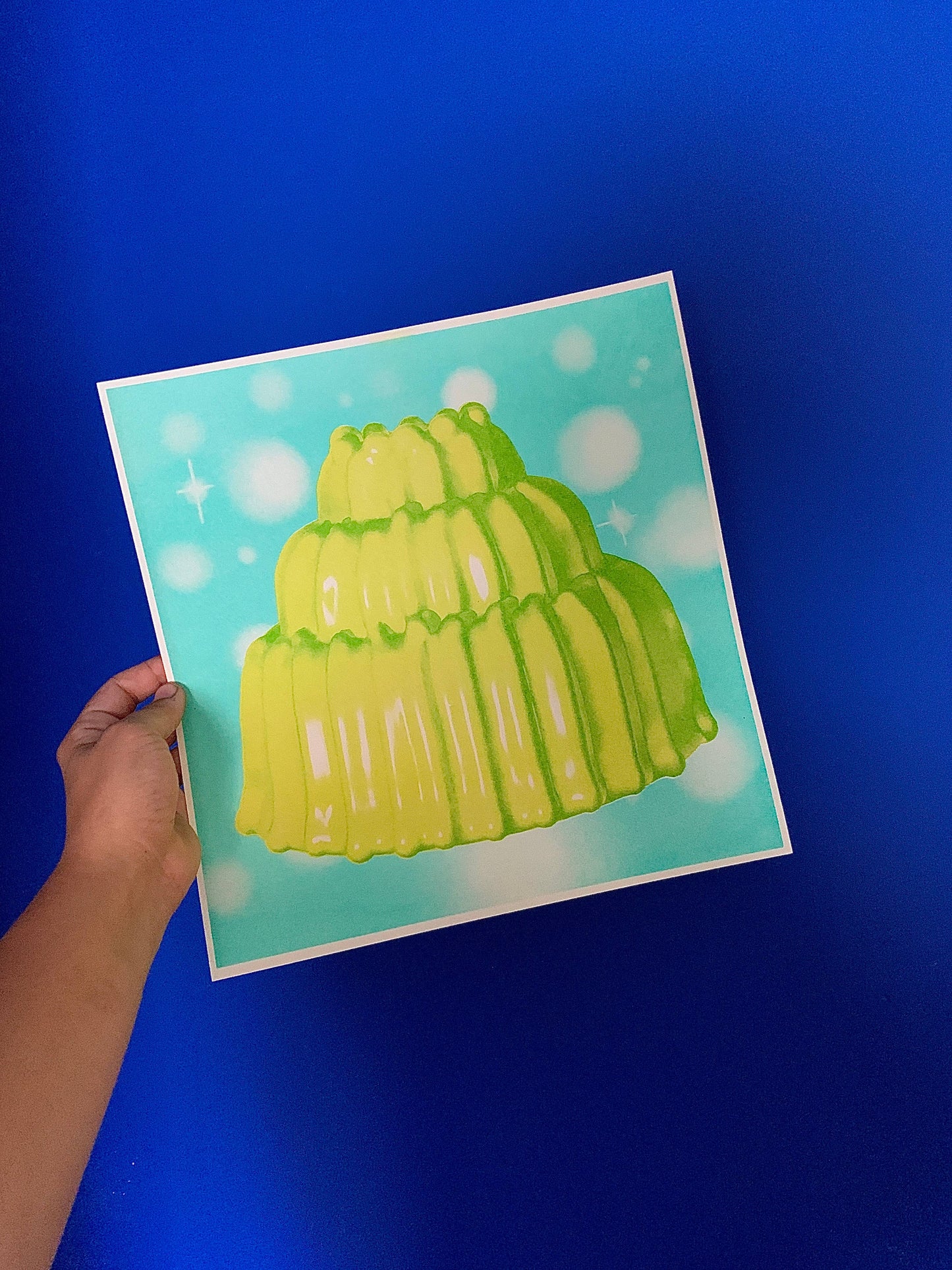 Radioactive Jell-o 11x11" riso print