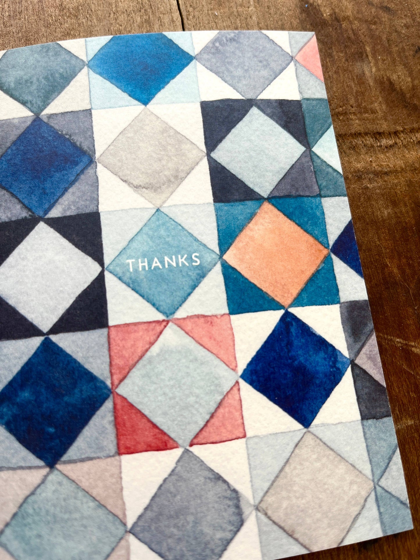 "Thanks," Greeting Card: Single Card