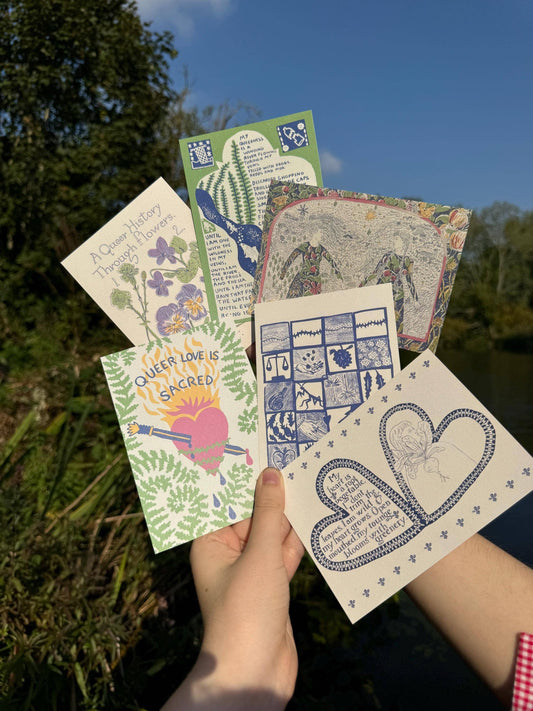 Queer and Wild Mini A6 Prints: Queer history flower