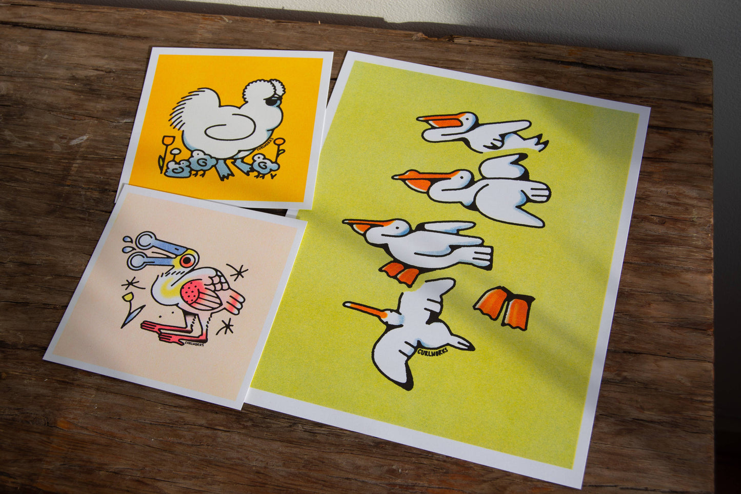 Spoonbill Risograph Print