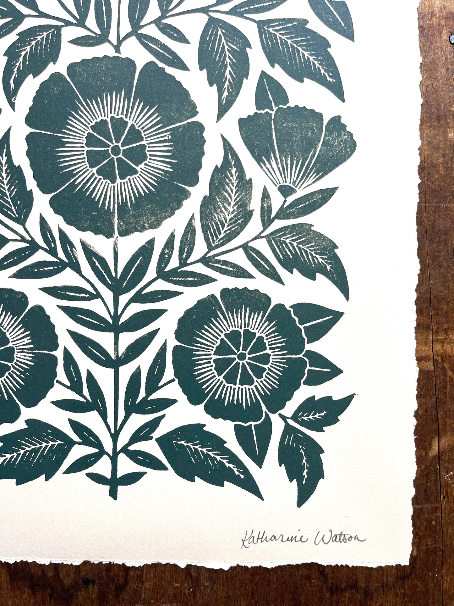 Hand Block Printed Art Print - No. 5792