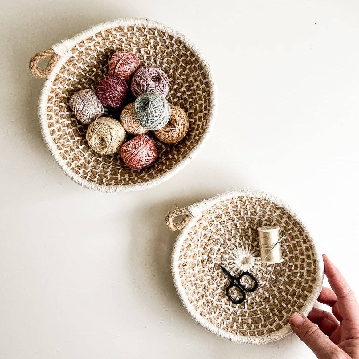 Naomi Nesting Bowls Kit: Jute with Rust