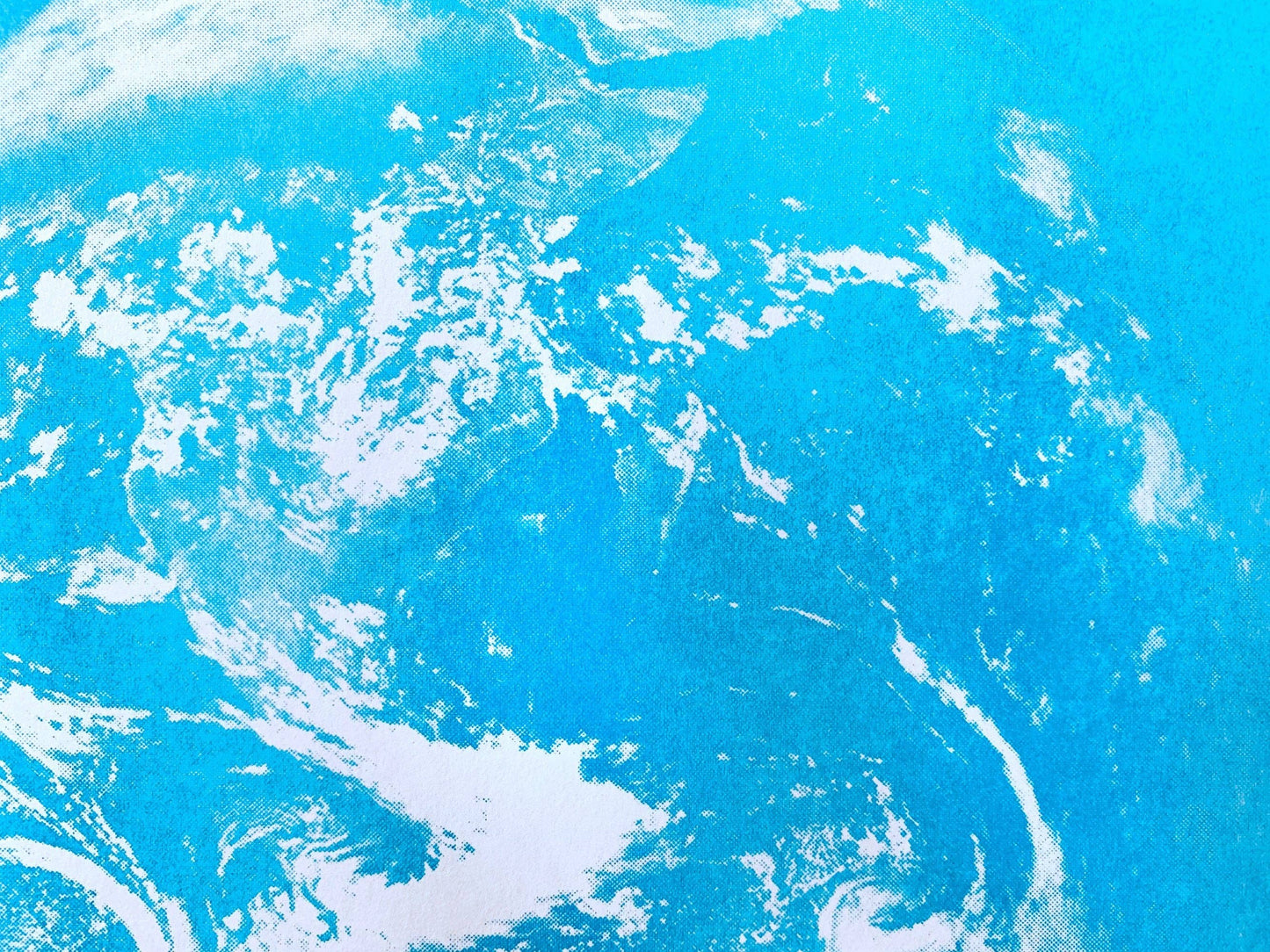 Earth - Planet Risograph Print