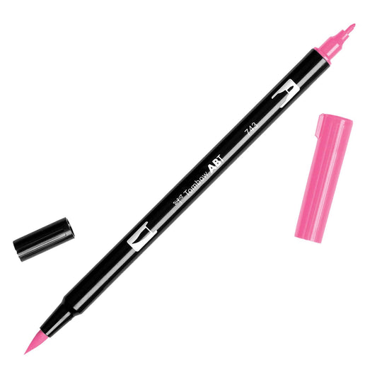 Dual Brush Pen Art Markers - Hot Pink - SKU# 56583