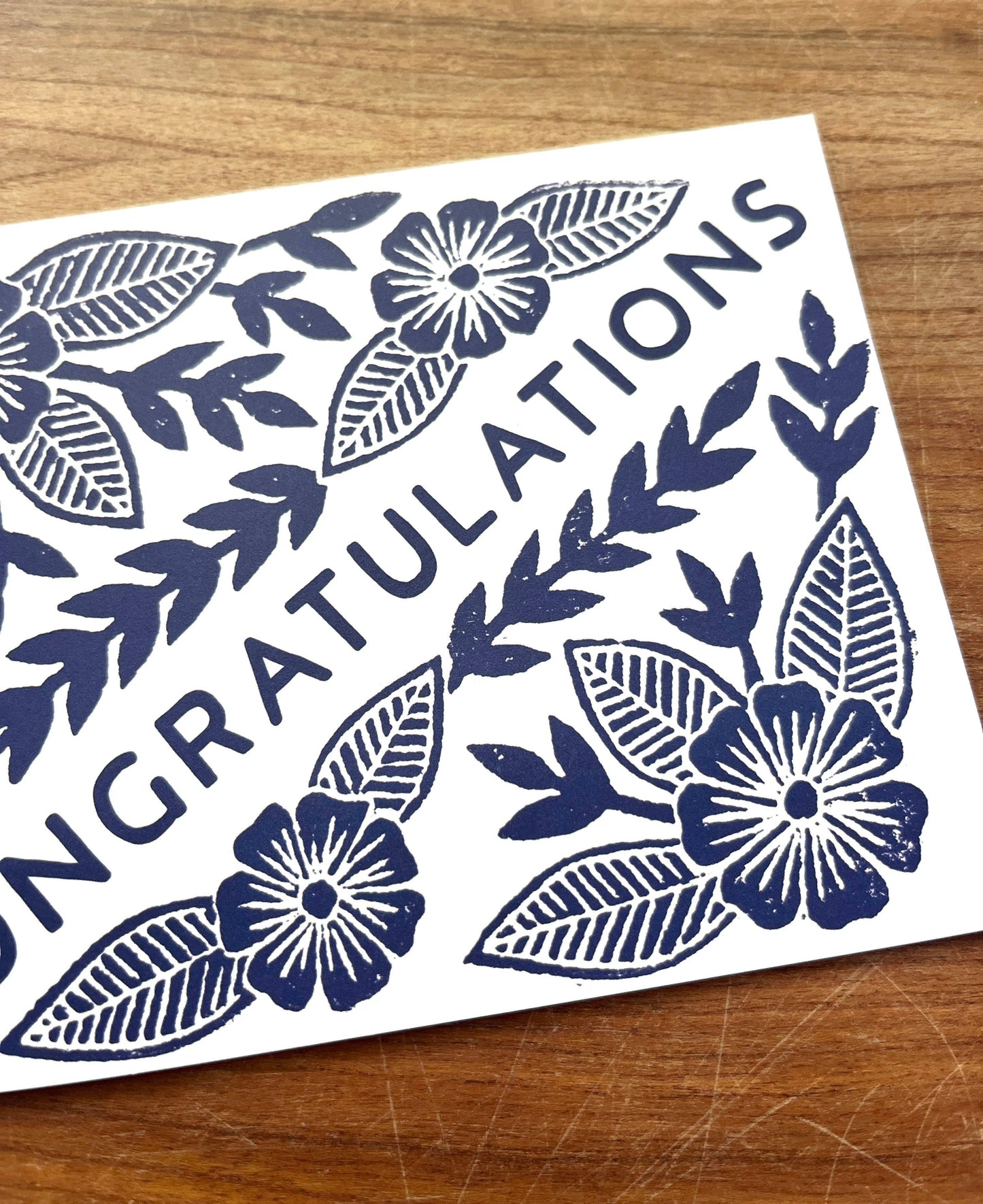 "Congratulations" Greeting Card: Single Card