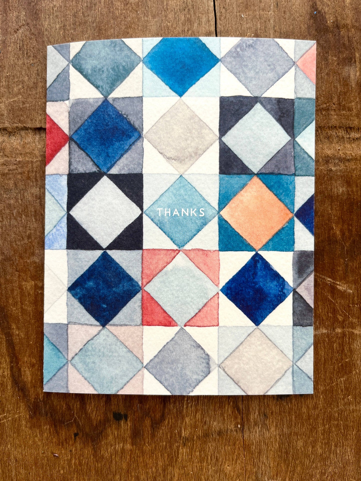 "Thanks," Greeting Card: Single Card