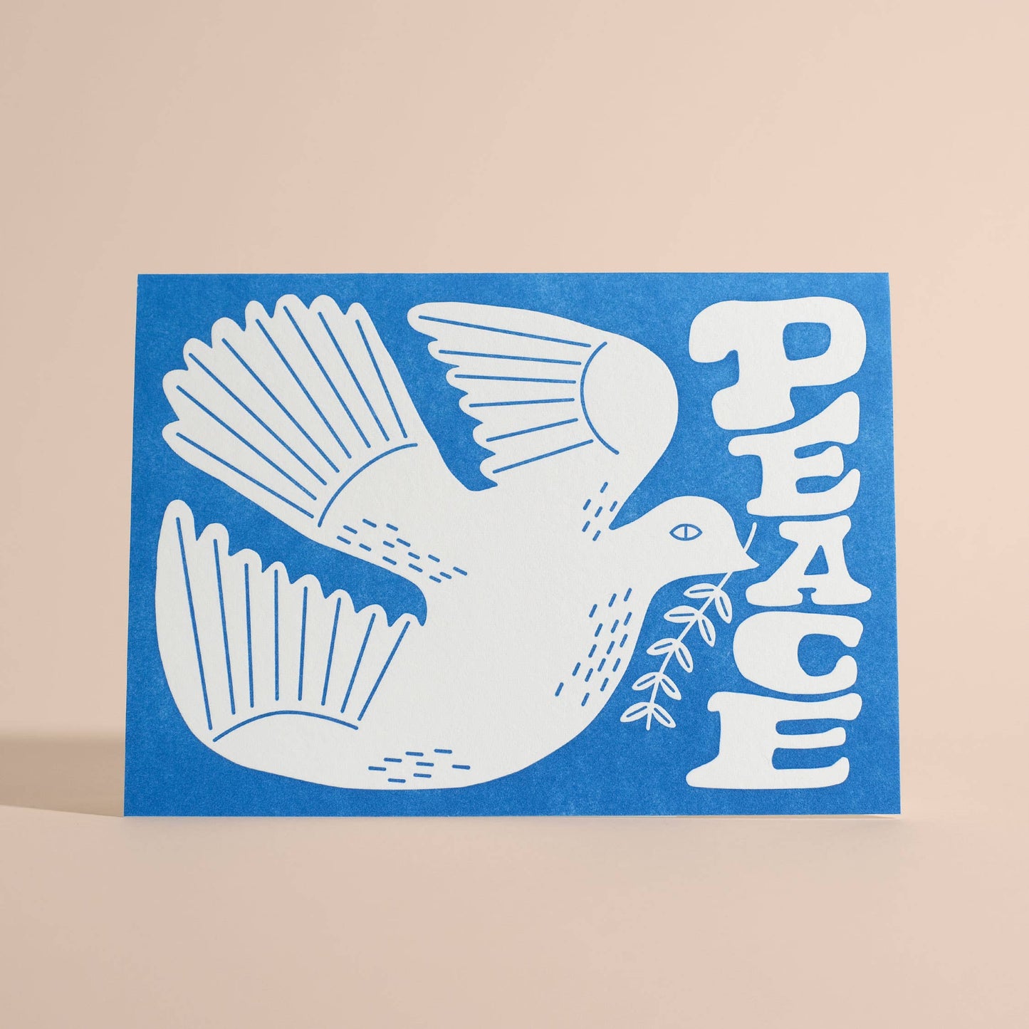 Peace Dove Letterpress Greeting Card
