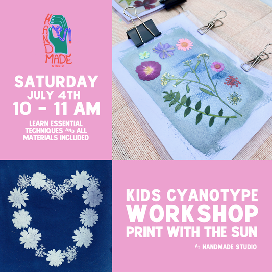 Kid's Cyanotype Prints July 4th