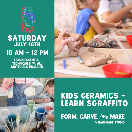 Kid's Ceramics Sgraffito Workshop July 18th