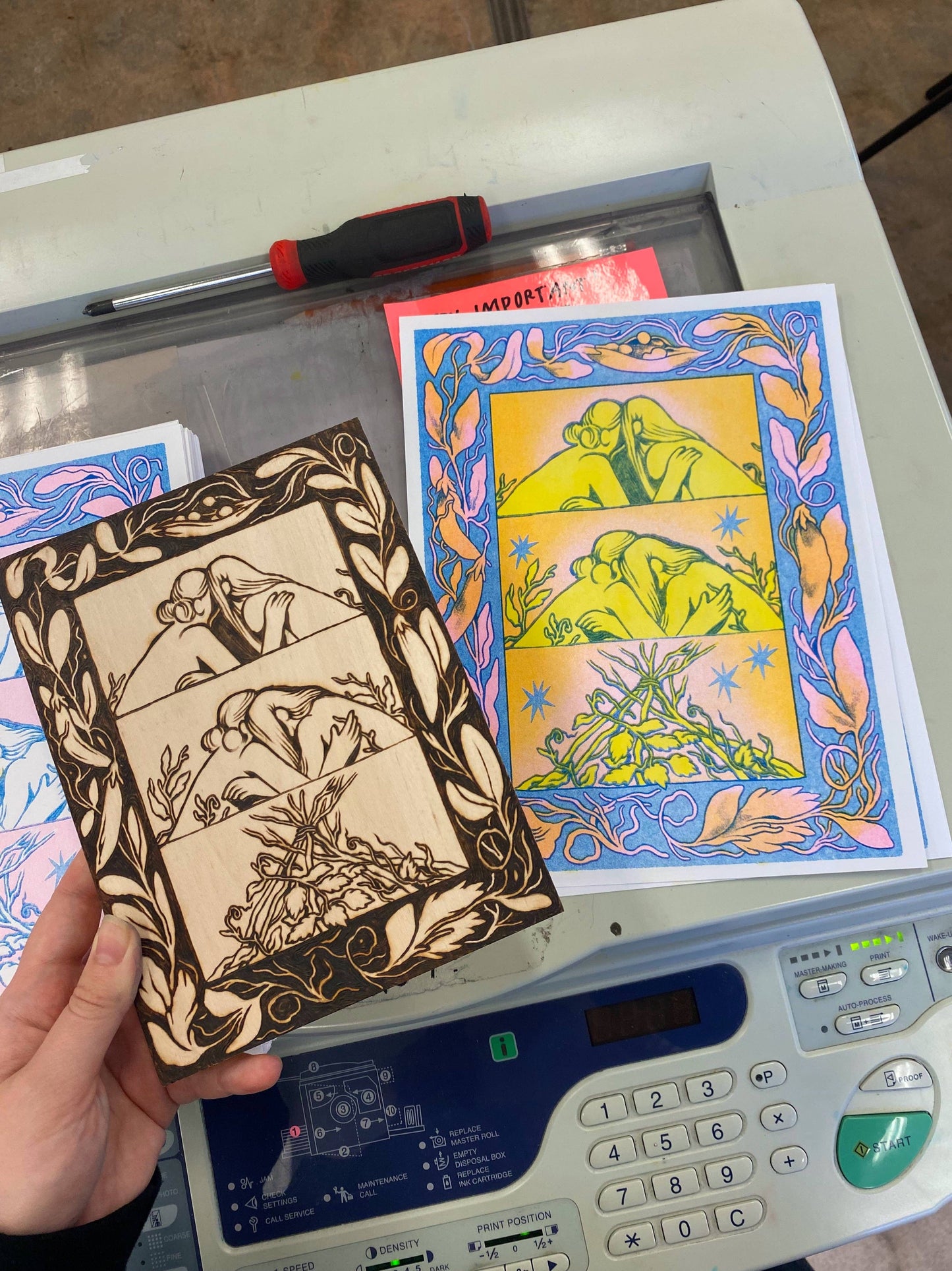 Trellis Riso Print