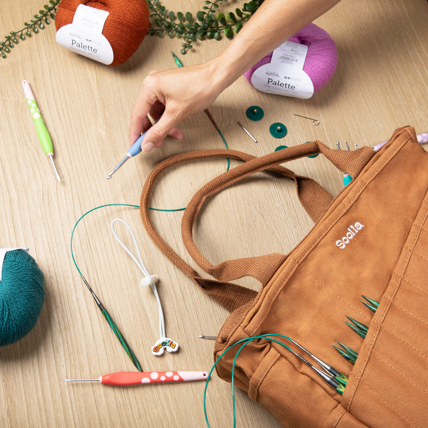 Soolla Studio Artist Bag, Creamsicle Crush, Yarn Bag