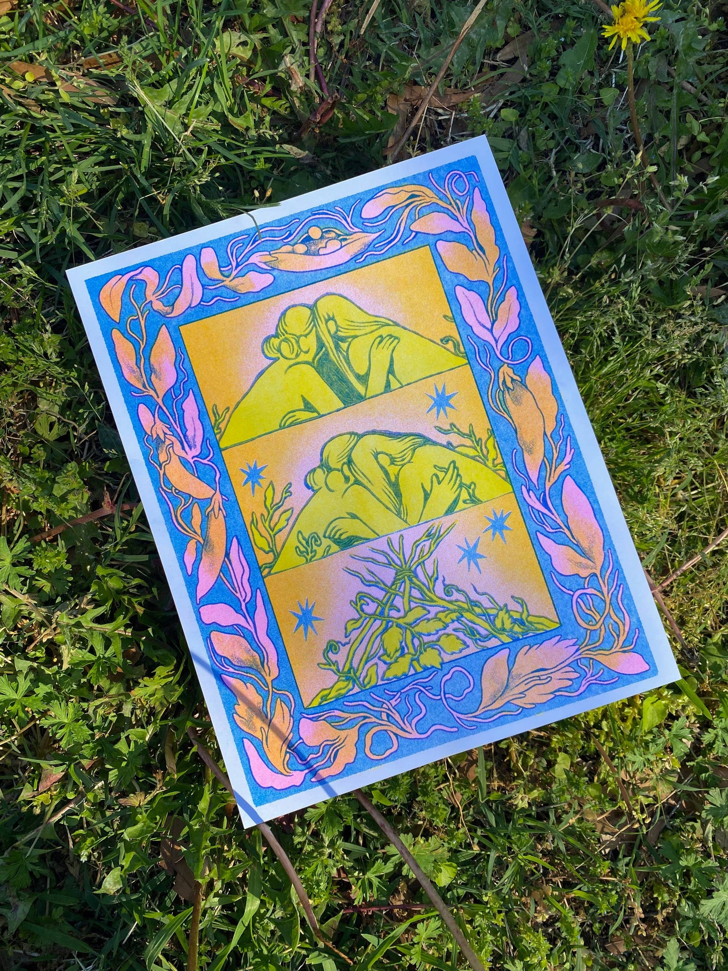 Trellis Riso Print