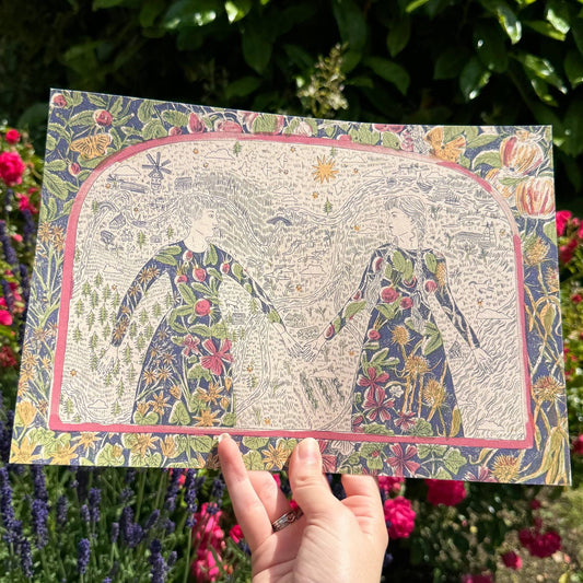 Lesbian Archway Folk Art A4 Print