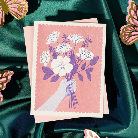 Bouquet - Risograph Card