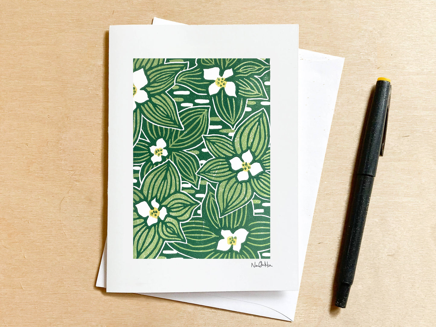Bunchberries Greeting Card: With Clear EcoSleeve