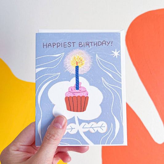 Happiest Birthday Modern Greeting Card A2