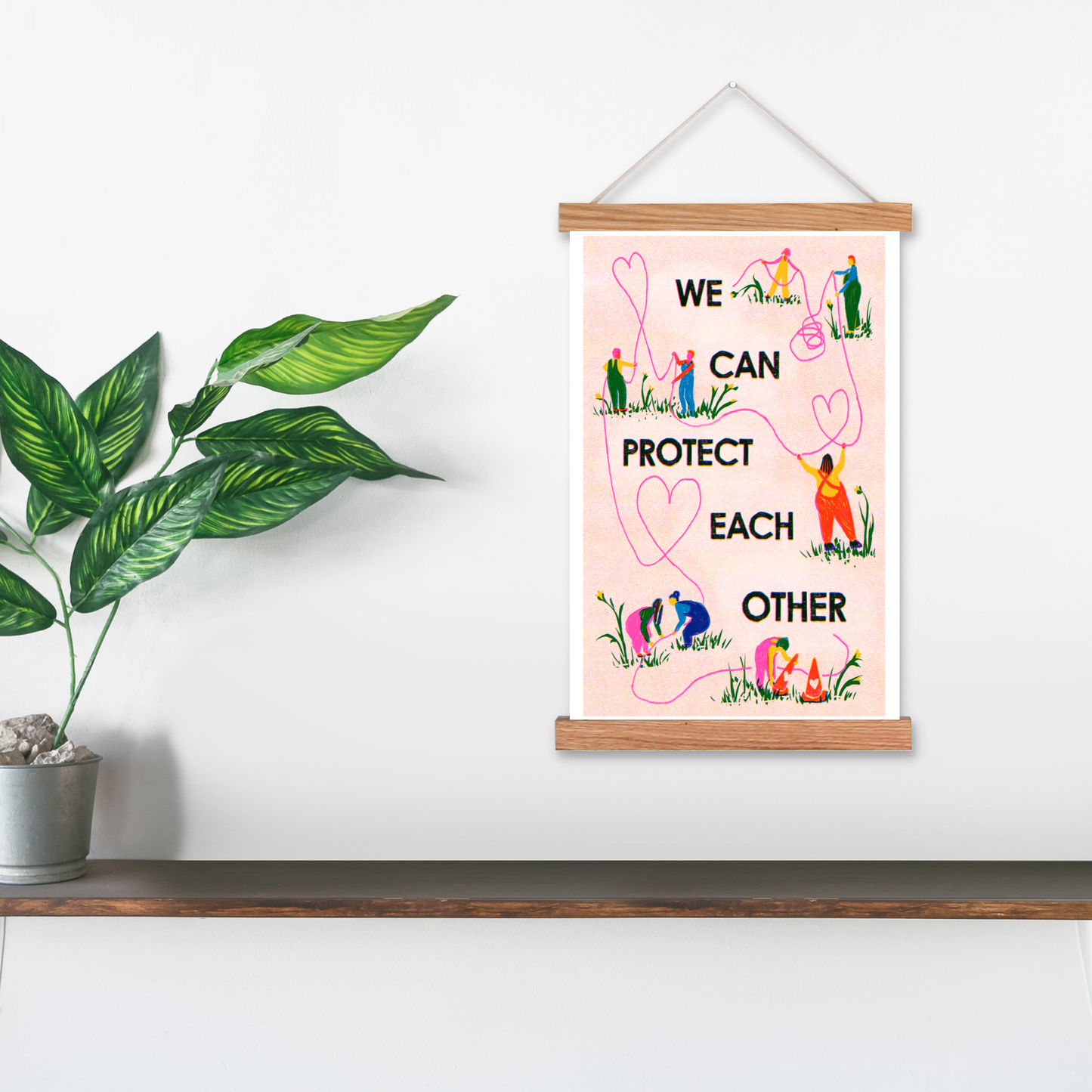 Protect Each Other 11x17 Risograph Poster