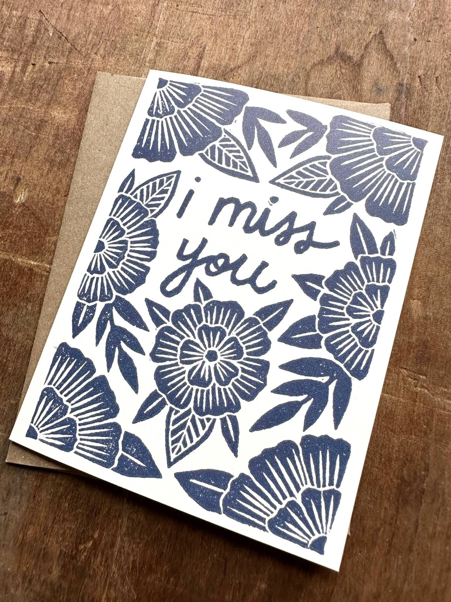 "I Miss You," Greeting Card: Single Card