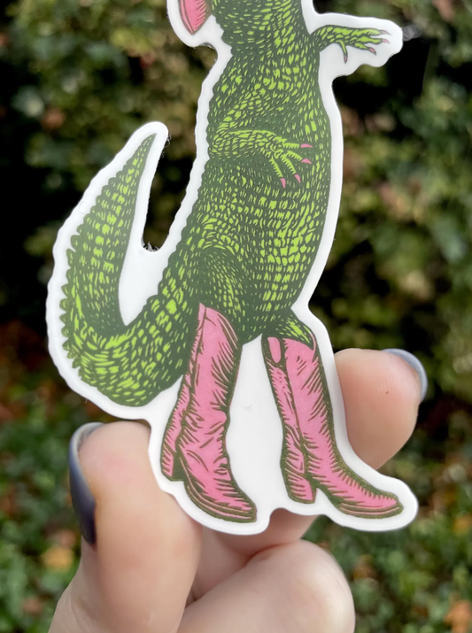 Cowboy Alligator Sticker