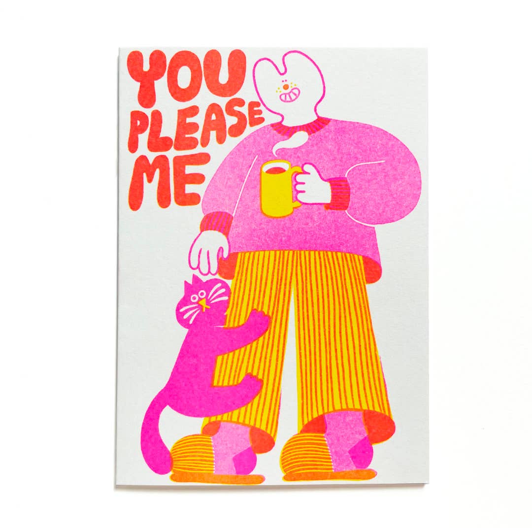You Please Me Cat Card by YUK FUN