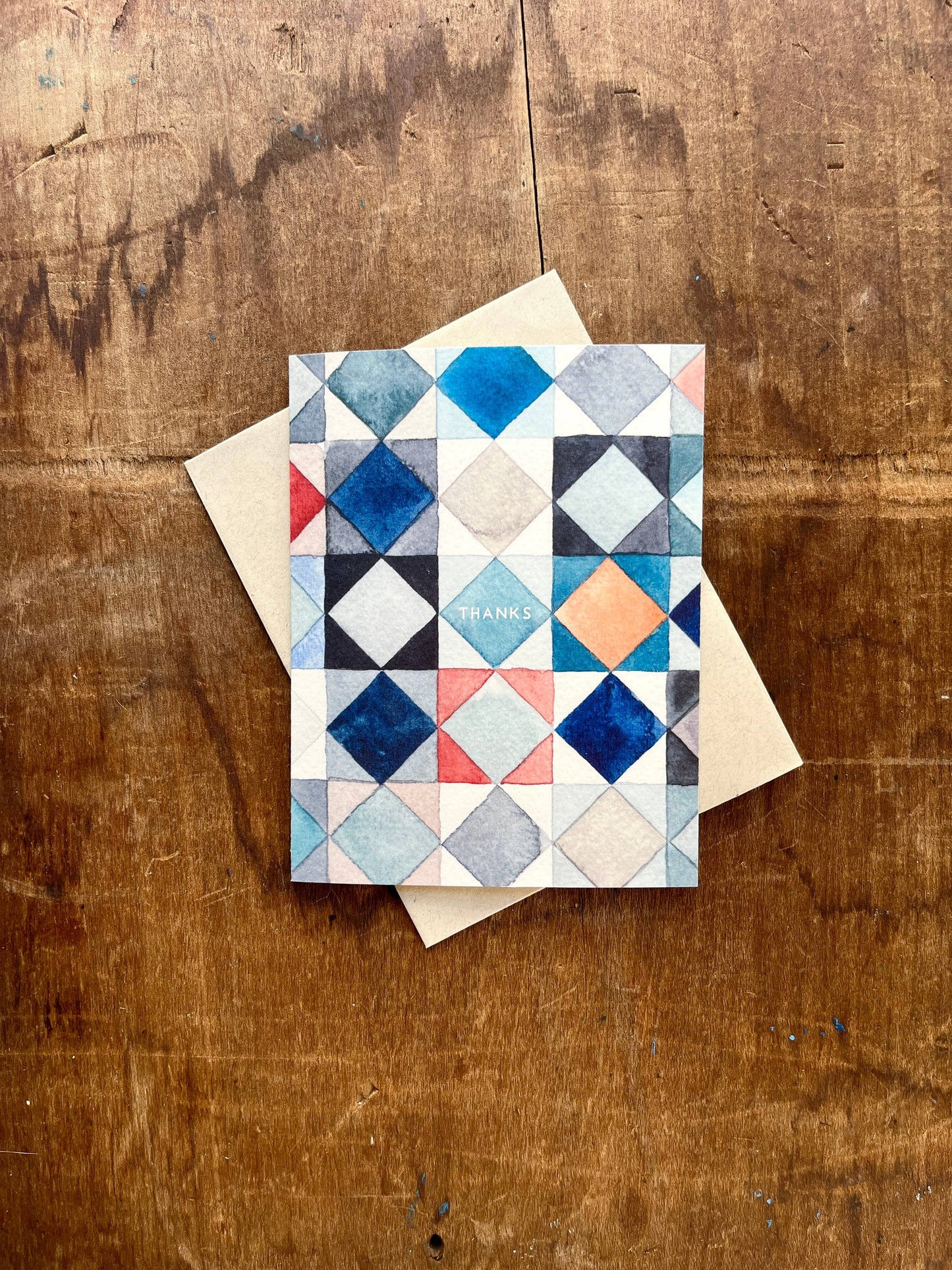 "Thanks," Greeting Card: Single Card