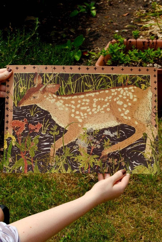 Damp Deer A3 Print
