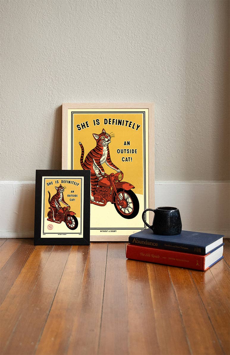 Outside Cat Print: 11"x17"