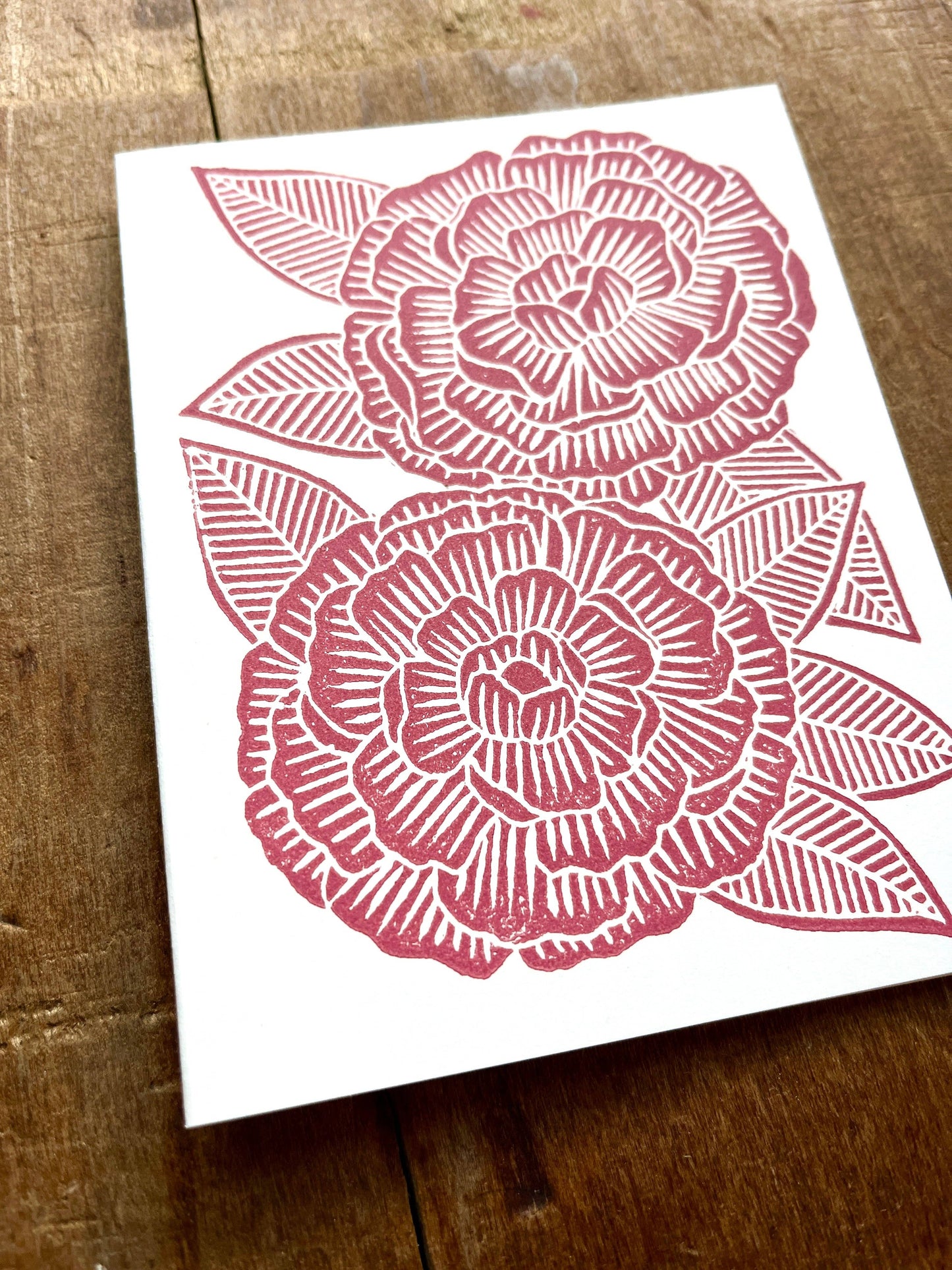 Peony Greeting Card: Single