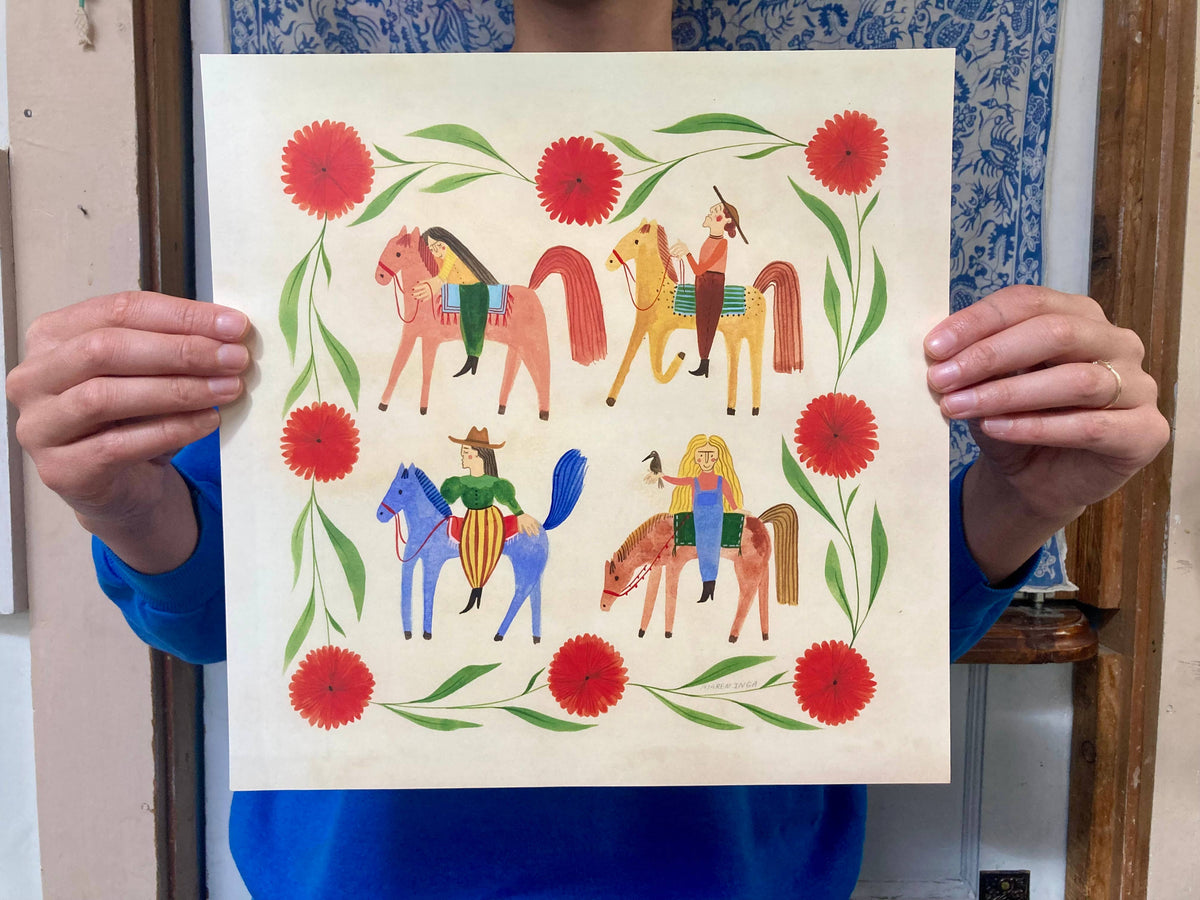 Four Horses Print