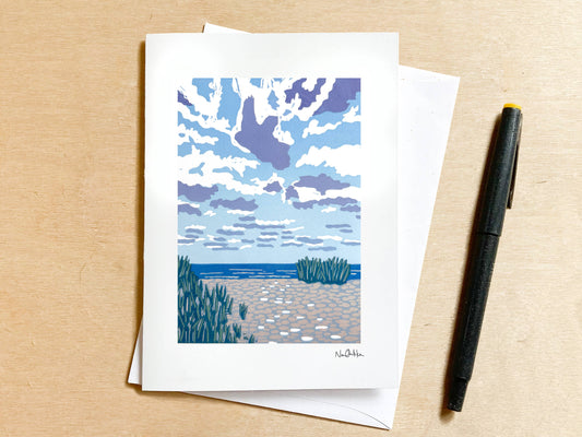 Beach Day Greeting Card: NO Clear EcoSleeve