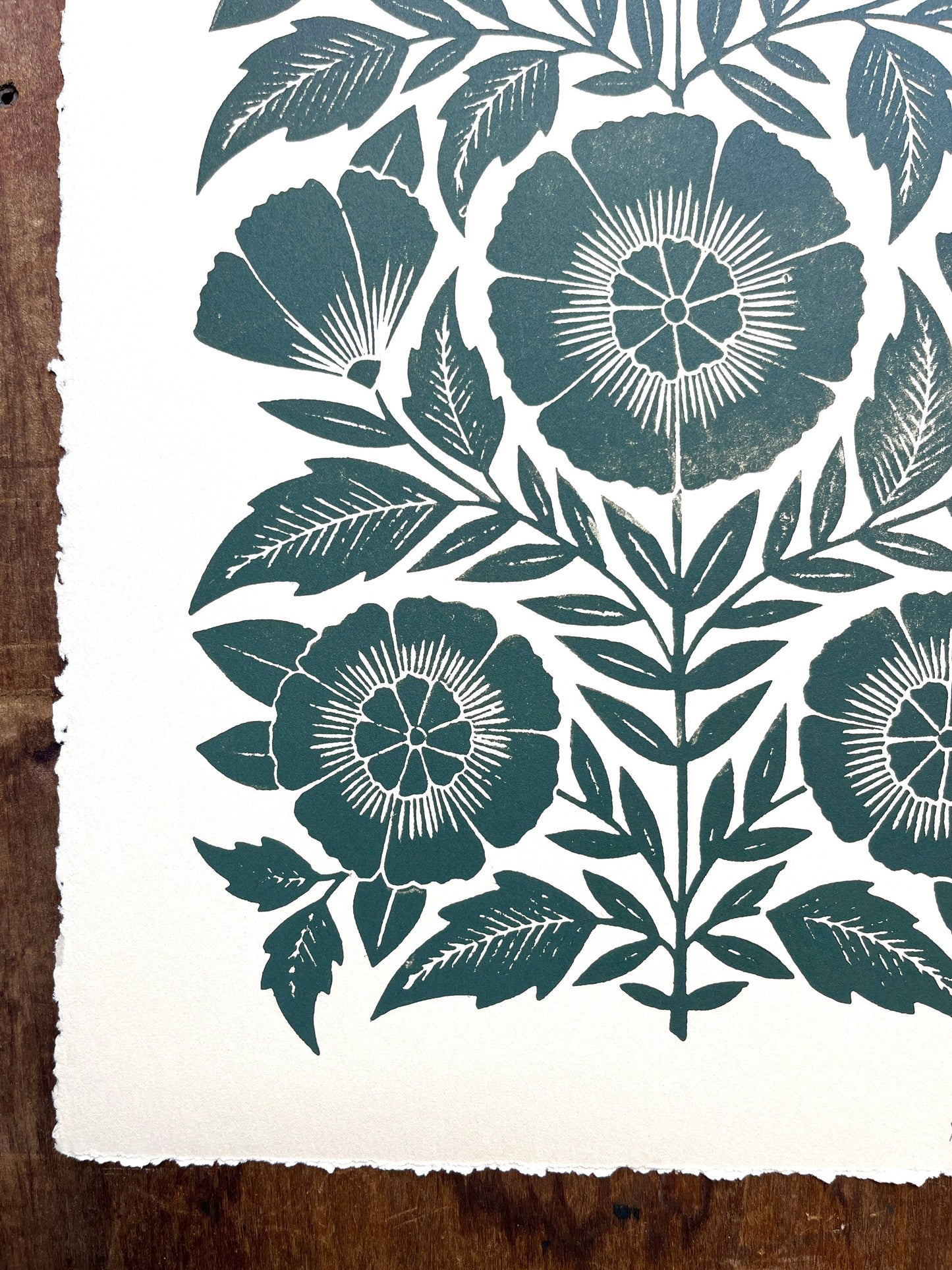 Hand Block Printed Art Print - No. 5792