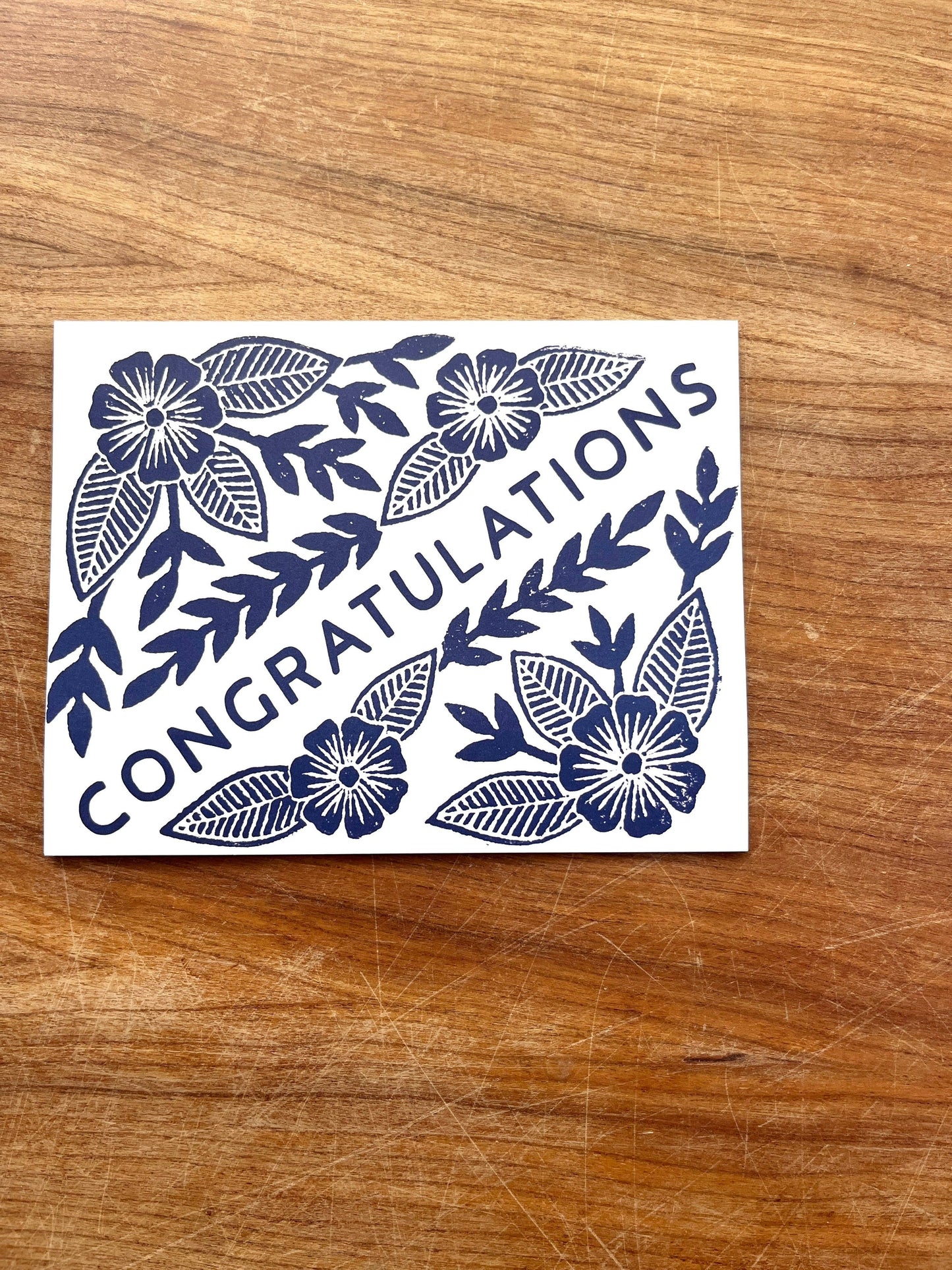 "Congratulations" Greeting Card: Single Card