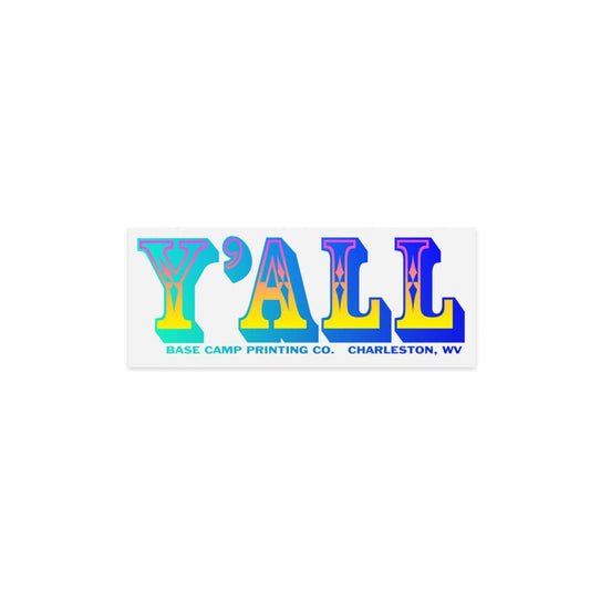 Y'ALL - Sticker, 5" x 2"
