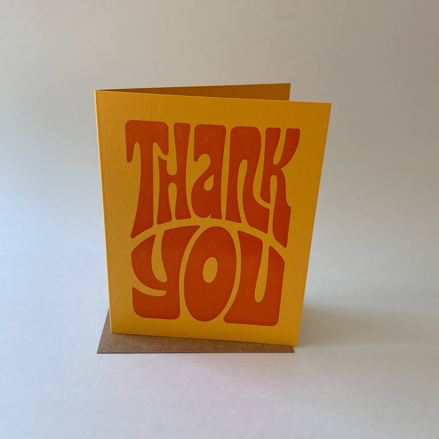 Thank You Letterpress Card: Blue