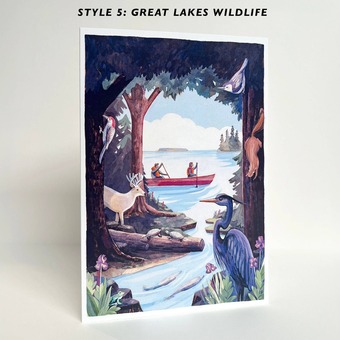Great Lakes Nature Greeting Cards -Blank Inside: Style 1: Fish of the Great Lakes