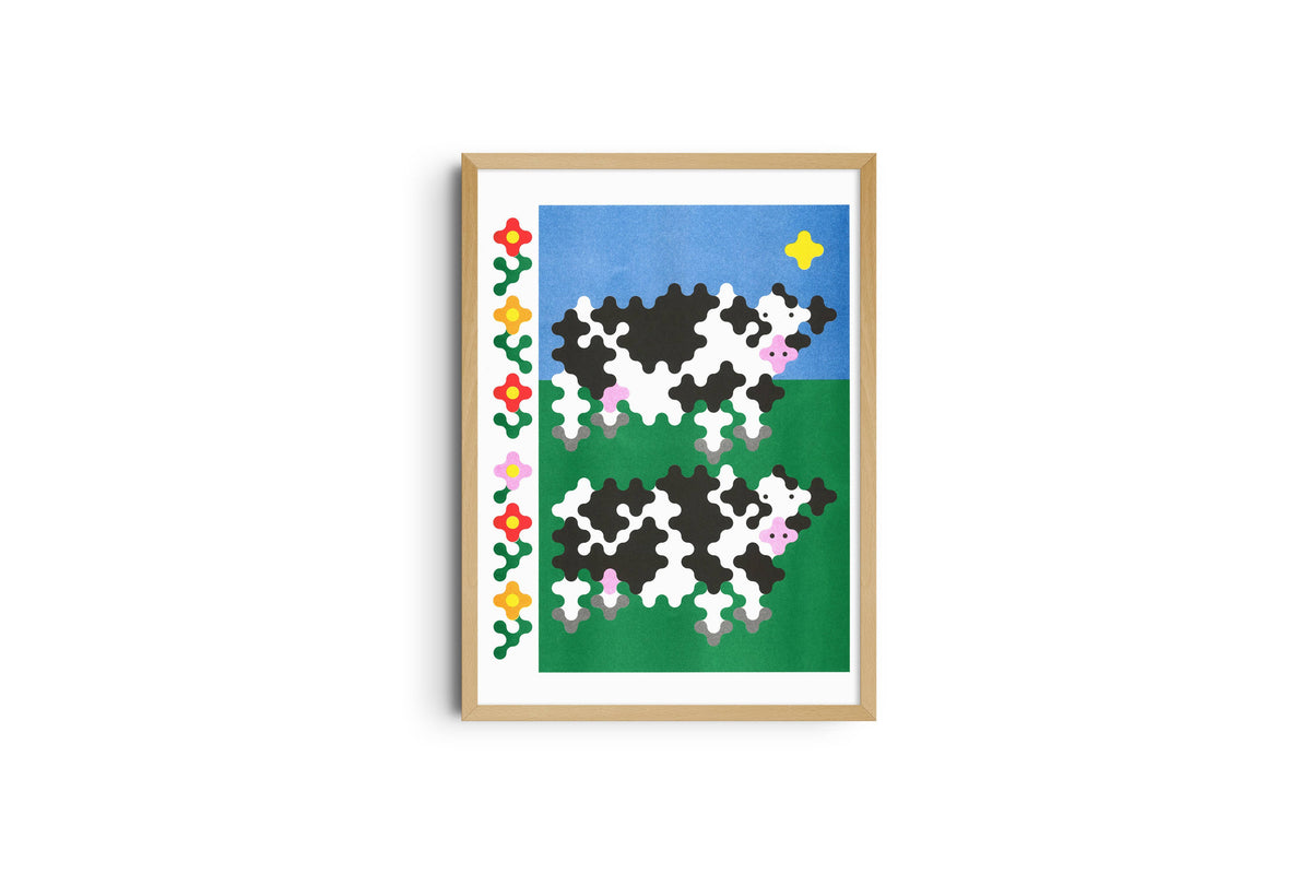 A3 poster - Joe O'Donnell - Two cows