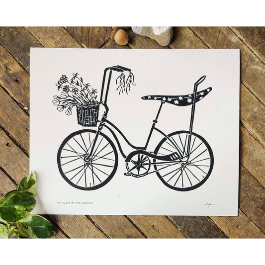 1977 Bicycle Linoprint
