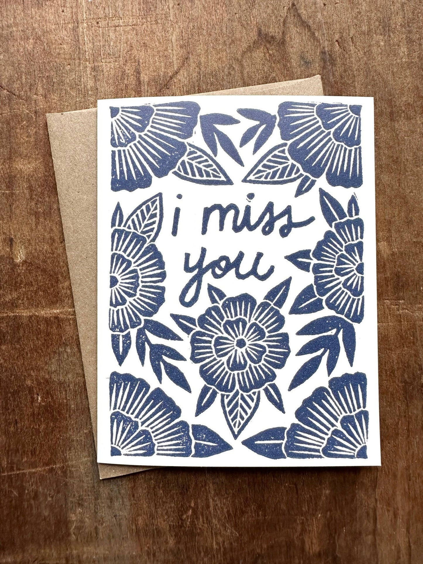 "I Miss You," Greeting Card: Single Card