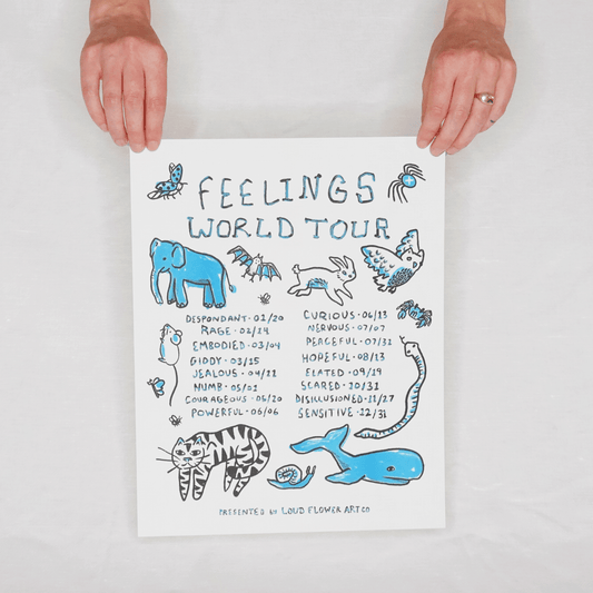 Feelings World Tour Risograph Poster