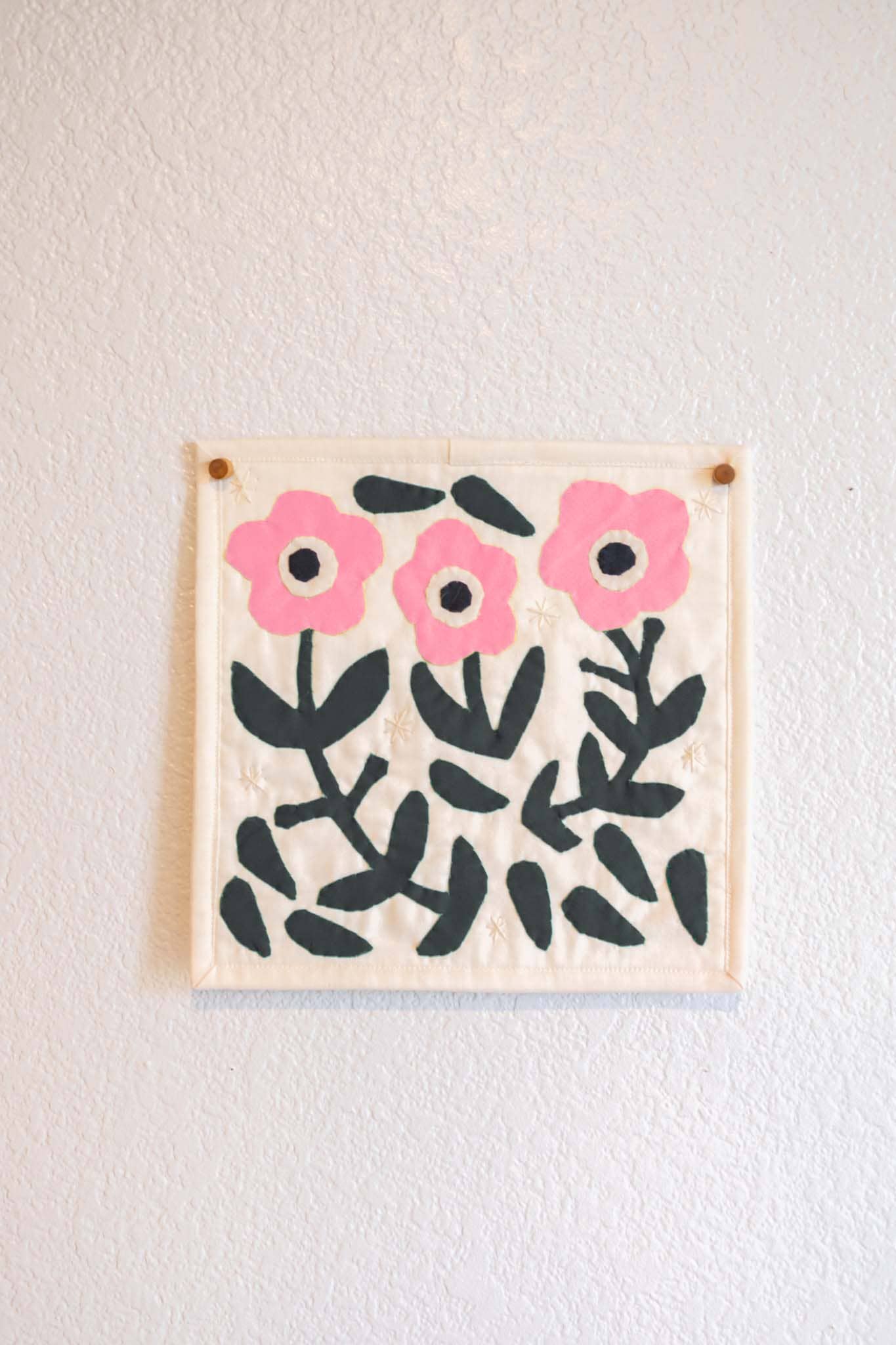 Floral Scene DIY Sewing Kit: Yellow & Green / Digital / Full Kit