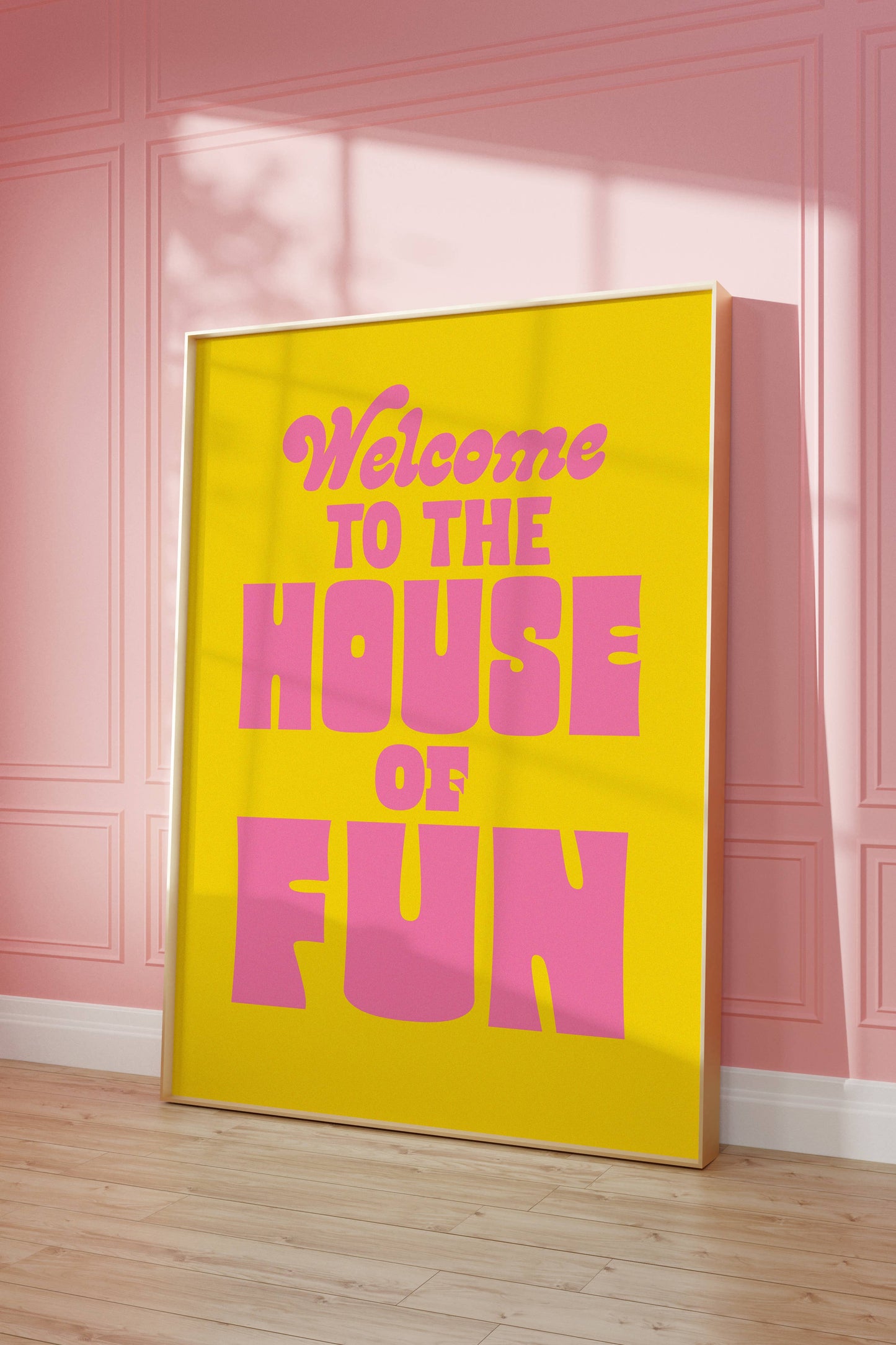 Welcome To The House of Fun Print | Eclectic Wall Art: Black / 8 x 10"