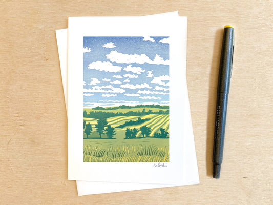 Home in the Fields Greeting Card: NO Clear EcoSleeve